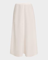 A-Line Organic Linen Midi Skirt
