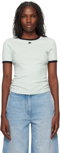 Courrèges Off-White Signature Contrast T-shirt