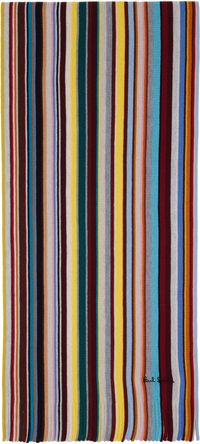 Paul Smith Multicolor Knitted Merino Wool Signature Stripe Scarf