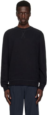 Sunspel Black Loopback Sweatshirt