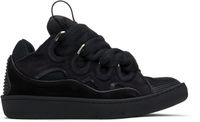 Lanvin Black Curb Leather Sneakers