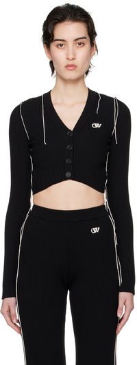 Off-White Black Piping Cardigan