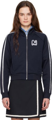 MSGM Navy Logo Track Jacket