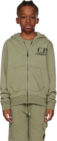 C.P. Company Kids Kids Green Basic Goggle Jacket