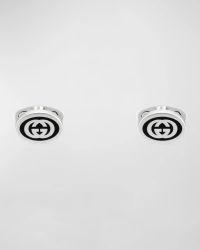Men's Interlocking G-Logo Sterling Silver Cufflinks