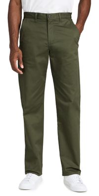Naked & Famous Denim Straight Chino Pants Khaki Green 32