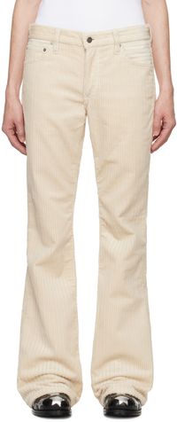 COÛT DE LA LIBERTÉ Off-White Jimmy High Low Cord Flare Trousers