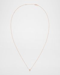 Yellow Gold Le Cube Medium Diamond Pendant Necklace