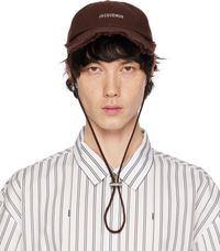 JACQUEMUS Brown Le Raphia 'La casquette Artichaut' Cap