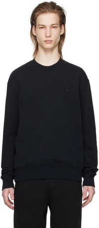 AMI Paris Pull molletonné noir à logo Ami de cœur