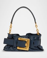Anthem Mini Buckle Shoulder Bag in Calfskin Leather