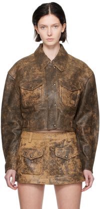 KNWLS Brown Hellz Leather Jacket