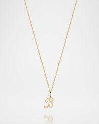 Amelia 14k Gold Script Initial Necklace
