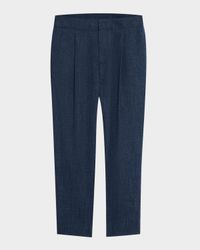 Men's Melange Wool-Blend Trousers