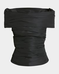 Off-The-Shoulder Taffeta Top