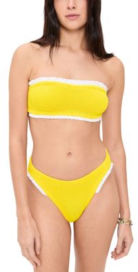 Hunza G Tracey Frill Bikini Set Sunflower One Size