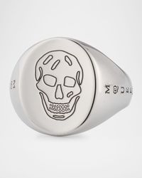 Men's Skull Logo Signet Ring