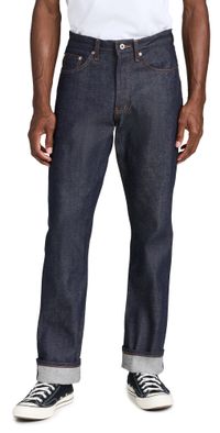 Naked & Famous Denim True Guy - Dirty Fade Selvedge Jeans Indigo/White 36
