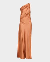 Aster One-Shoulder Satin Gown