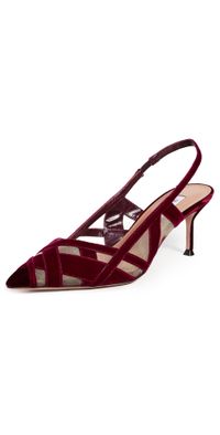 Aquazzura Wrap Me Up Sling Sandals 65mm Merlot 38.5