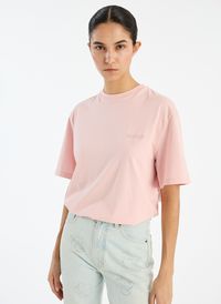 Rotate - Tee-shirt oversize en coton bio - Taille L - Rose