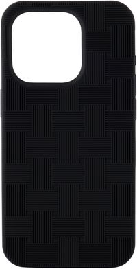 Bottega Veneta Étui pour iPhone 15 Pro noir à motif Intreccio