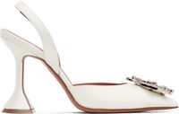 Amina Muaddi White Begum Sling Heels