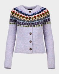 Hand-Knit Fair Isle Granny Cardigan