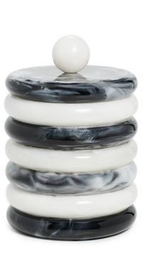 Jonathan Adler Como Ice Bucket Black/White One Size