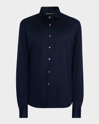 Men's Jersey Cotton and Lyocell Sport Shirt