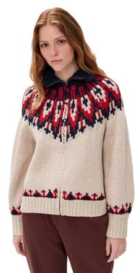 THE GREAT. Outdoors The Nordic Sweater Glacier Fair Isle XL