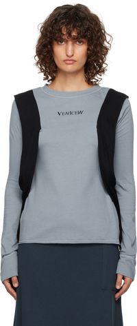 VeniceW Blue Backpack T-shirt