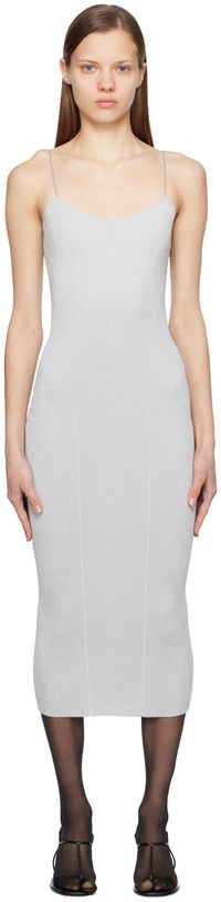 KHAITE Silver 'The Pilar' Midi Dress