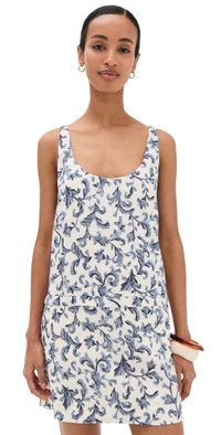 POSSE Rue Shift Mini Dress Blue Baroque M