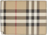 Burberry Beige Money Clip Wallet