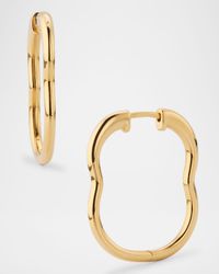 18K Yellow Gold Berceau Hoop Earrings