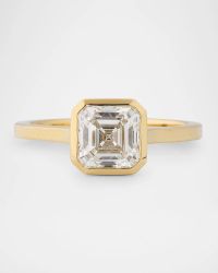 Lab Grown Diamond 14K Yellow Gold Asscher Cut Solitaire Ring, 2.00tcw