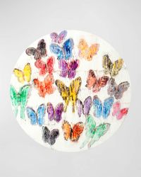 Spring Butterflies Lacquer Placemat, 15"Dia