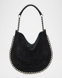 Oskan Studded Soft Suede Hobo Bag