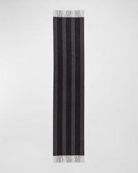 Men's Striped Cashmere Scarf