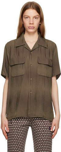 NEEDLES Brown Wave Stripe Shirt