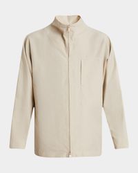 Men's Mock-Neck Zip Overshirt
