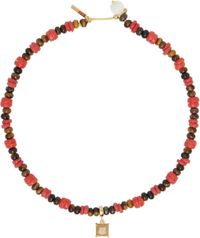 Wales Bonner Collier Dream brun et rouge