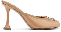 Amina Muaddi Tan Lila Slipper 95 Heels