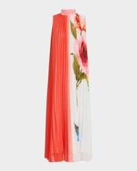 The Reilley Pleated Ombre Midi Dress