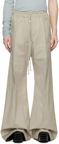 Rick Owens Pantalon ample blanc cassé à glissière Bela - Porterville