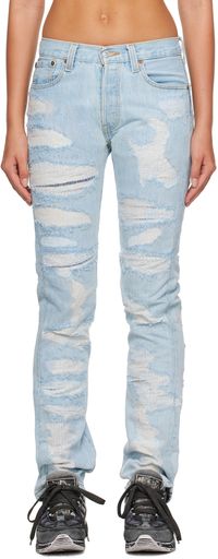 NotSoNormal Jean bleu à effet usé