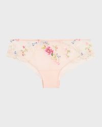 Libertine en Fleurs Embroidered Tulle Boyshorts
