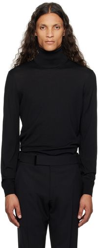 TOM FORD Black Wool Turtleneck