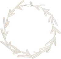 Gohar World White Host Chicken Foot Pearls Necklace